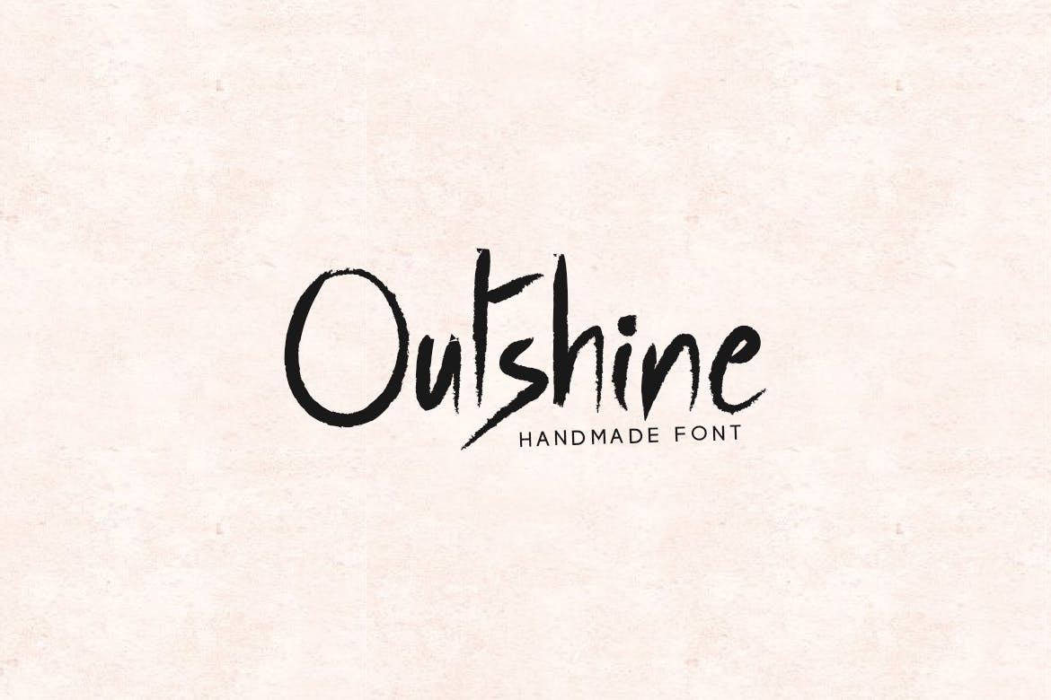 Пример шрифта Outshine