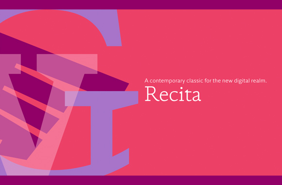 Пример шрифта Recita