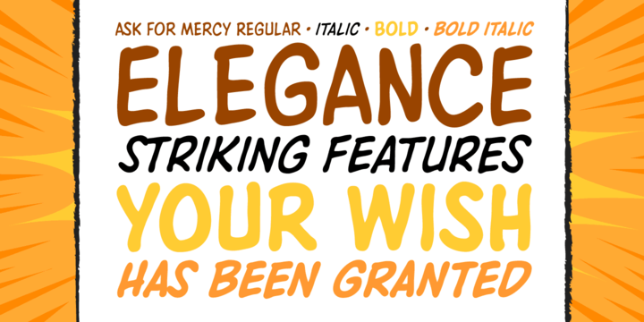 Пример шрифта Ask For Mercy Bold Italic