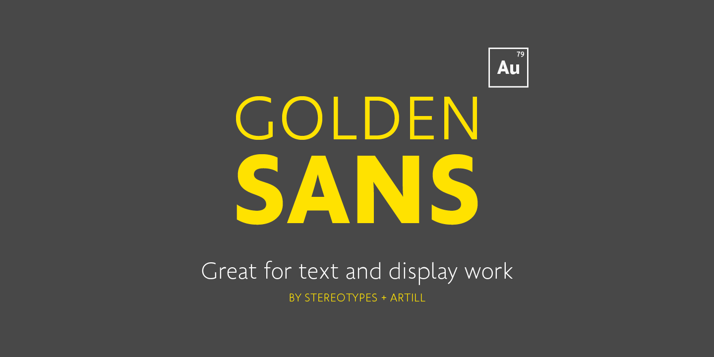 Пример шрифта Golden Sans