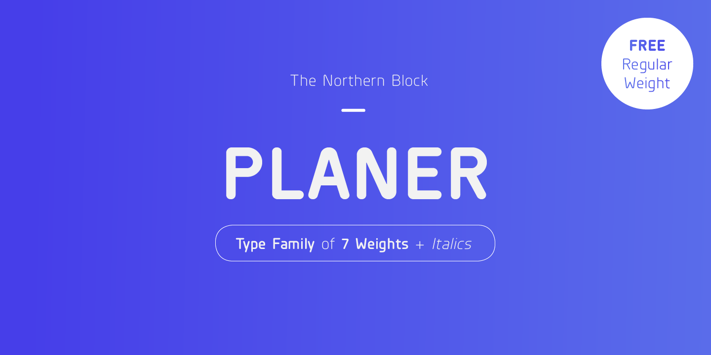 Пример шрифта Planer