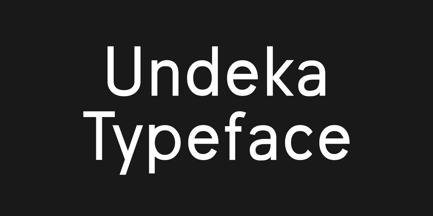 Пример шрифта Undeka
