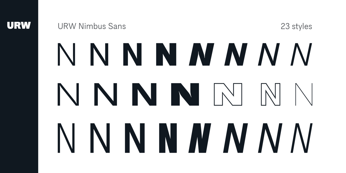 Пример шрифта Nimbus Sans CHS Bold