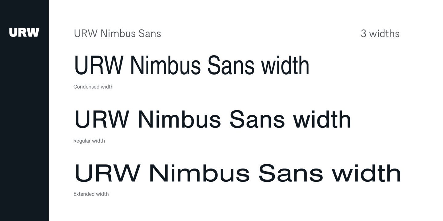 Пример шрифта Nimbus Sans CHS Regular