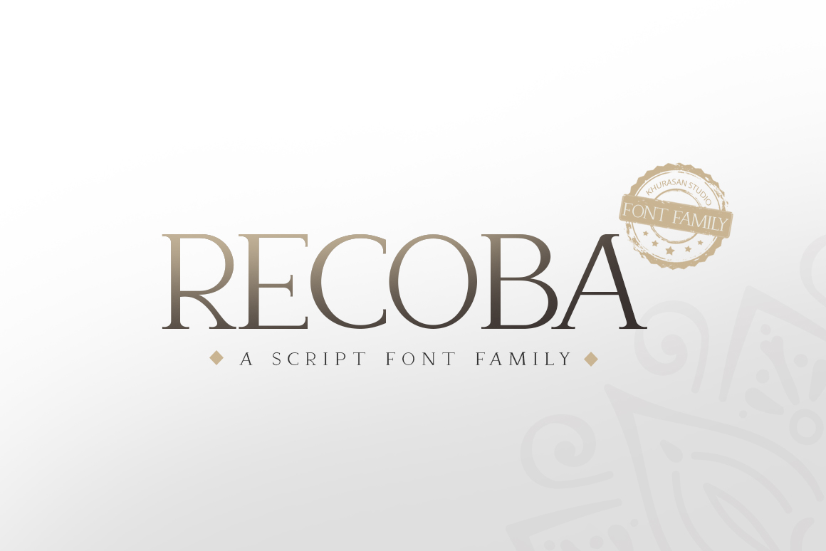 Пример шрифта Recoba
