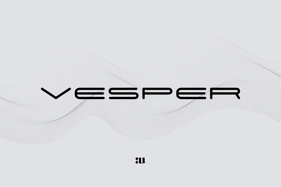 Пример шрифта Vesper