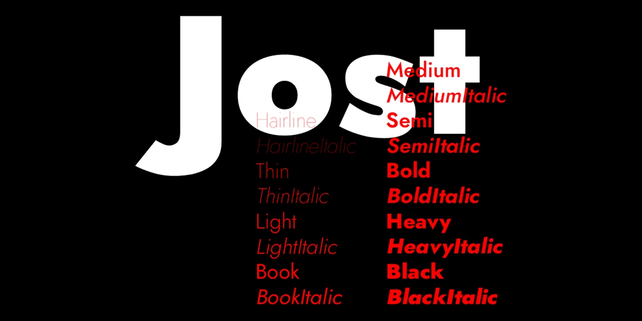 Пример шрифта Jost