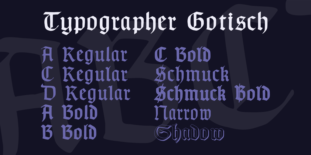 Пример шрифта Grenze Gotisch