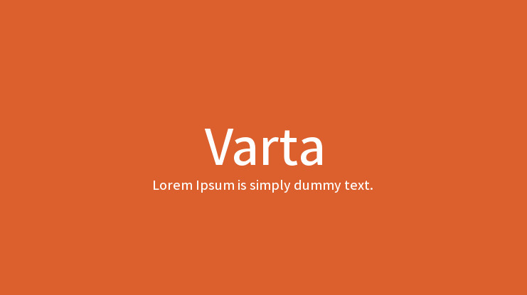 Пример шрифта Varta