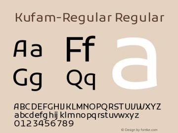 Пример шрифта Kufam