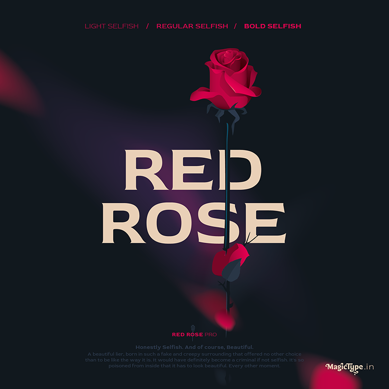 Пример шрифта Red Rose