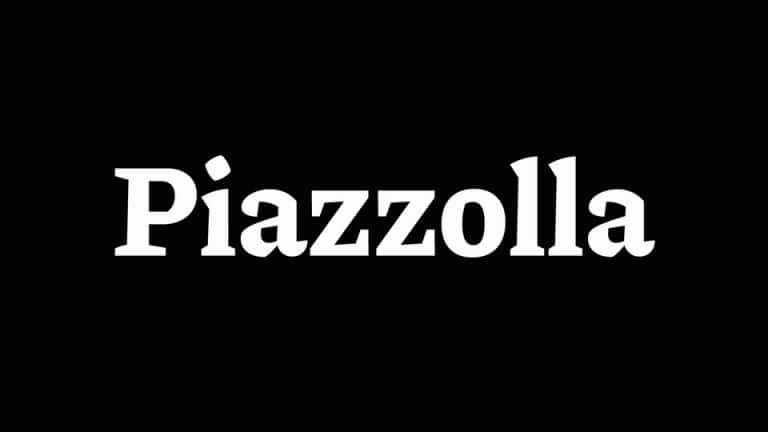 Пример шрифта Piazzolla