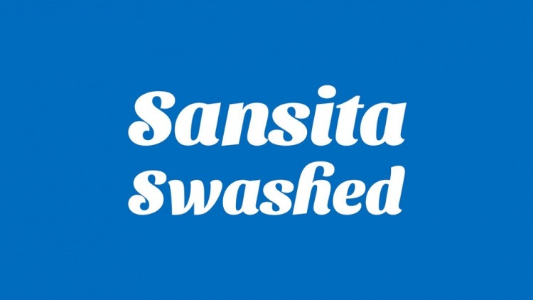 Пример шрифта Sansita Swashed