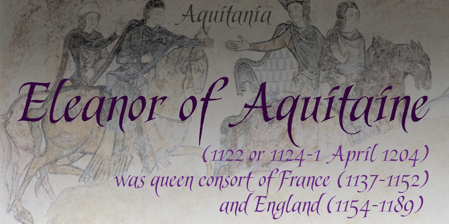 Пример шрифта Aquitania Script Regular