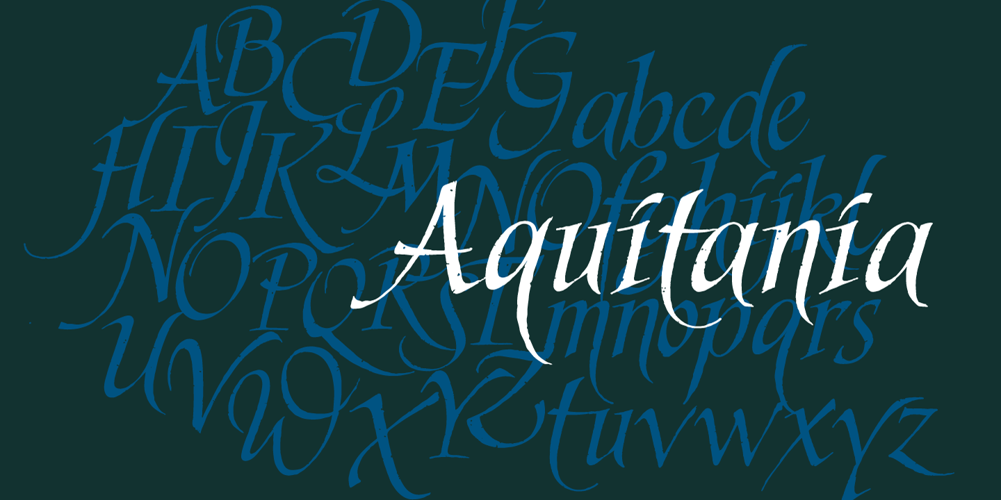 Пример шрифта Aquitania Script