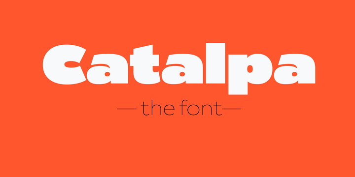Пример шрифта Catalpa