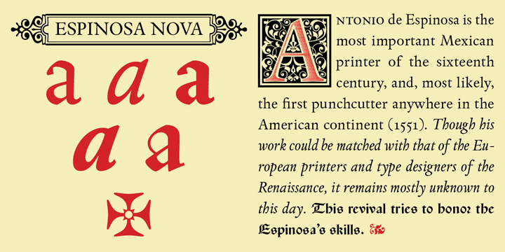 Пример шрифта Espinosa Nova