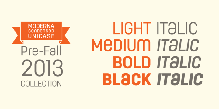 Пример шрифта Moderna Condensed Bold Condensed Italic