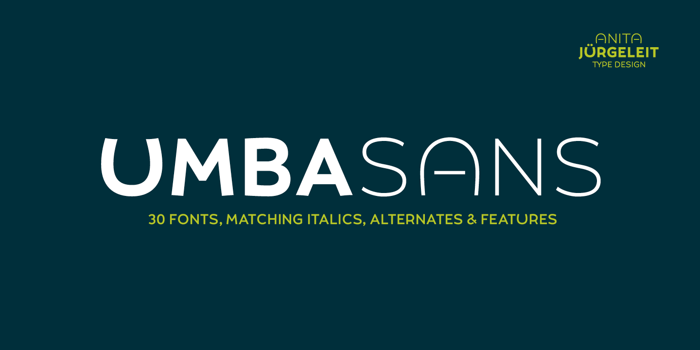 Пример шрифта Umba Sans