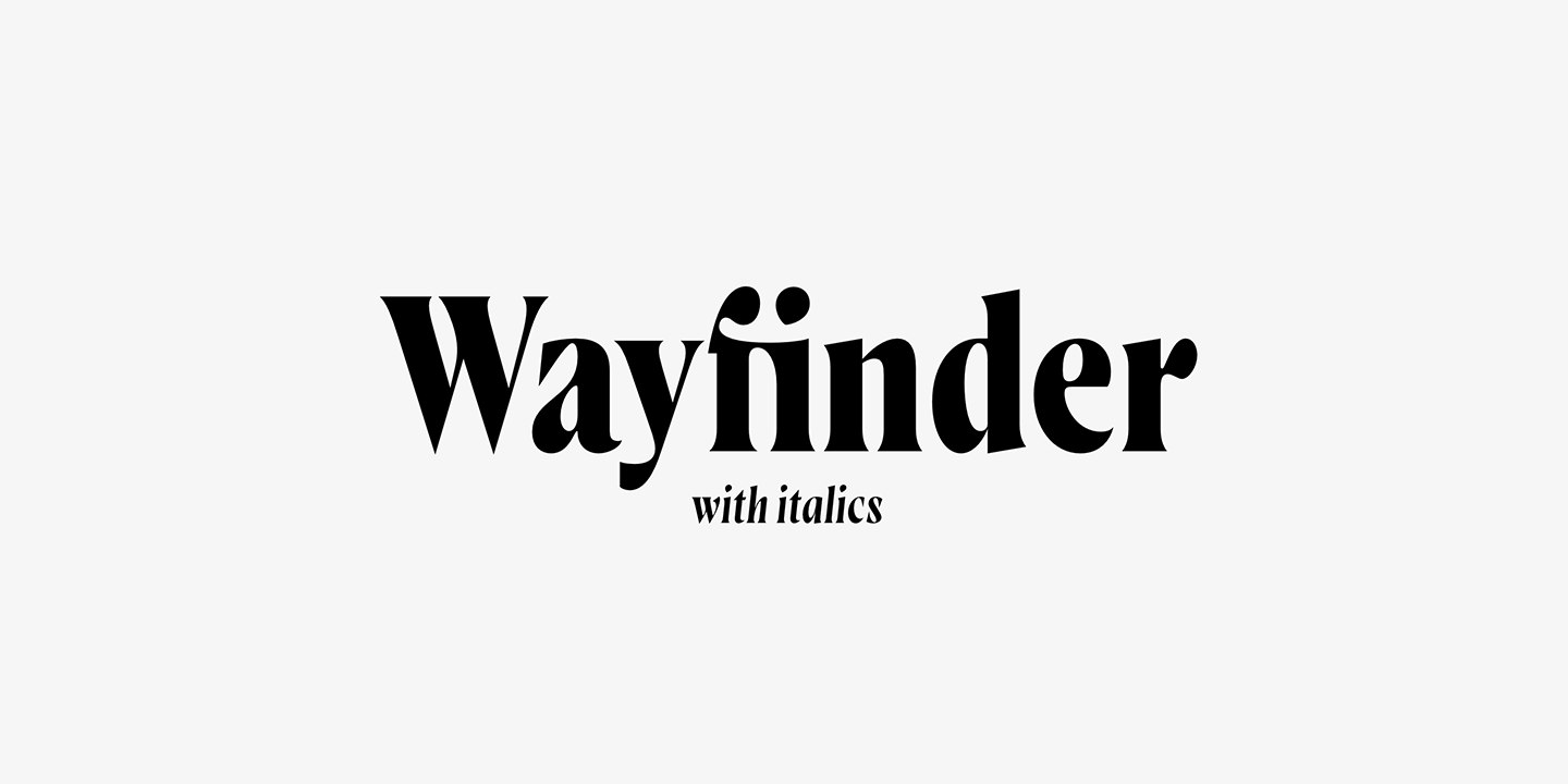 Пример шрифта Wayfinder CF