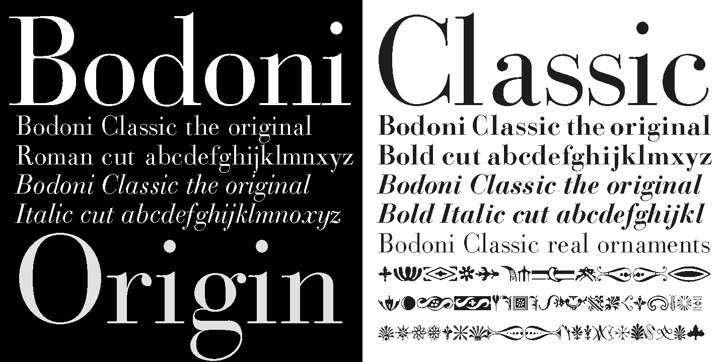 Пример шрифта Bodoni Classic