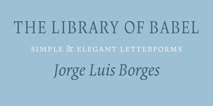Пример шрифта Borges Titulo Blanca