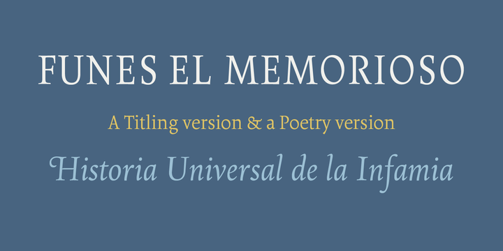 Пример шрифта Borges Poema