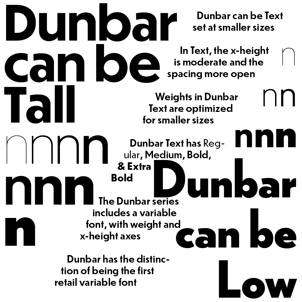 Пример шрифта Dunbar Tall Book