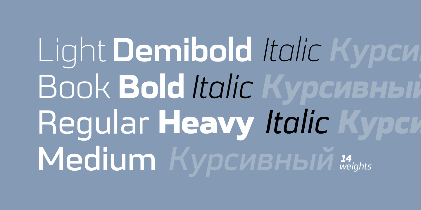 Пример шрифта Kongress Medium Italic