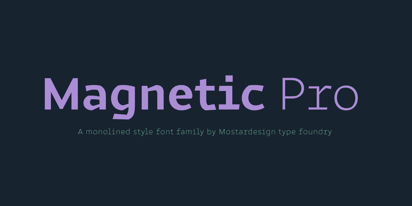 Пример шрифта Magnetic Pro