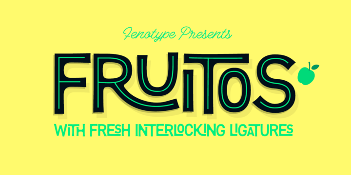 Пример шрифта Fruitos