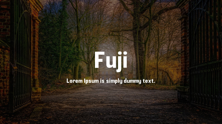 Пример шрифта Fuji
