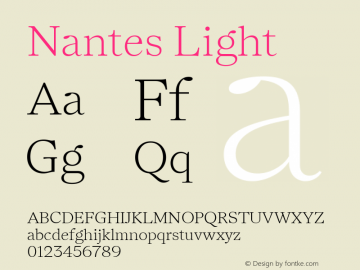 Пример шрифта Nantes