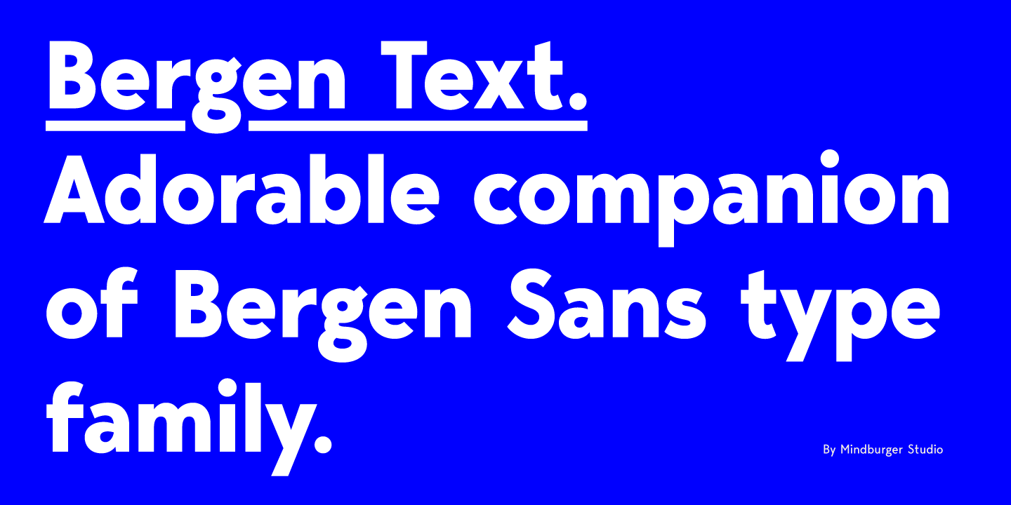 Пример шрифта Bergen Text