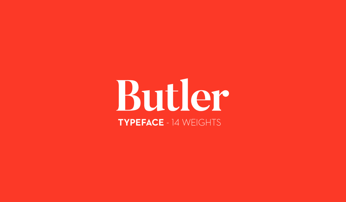Пример шрифта Butler