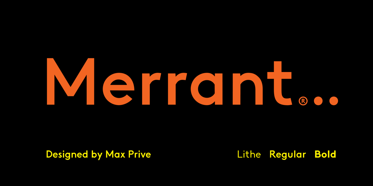 Пример шрифта Merrant