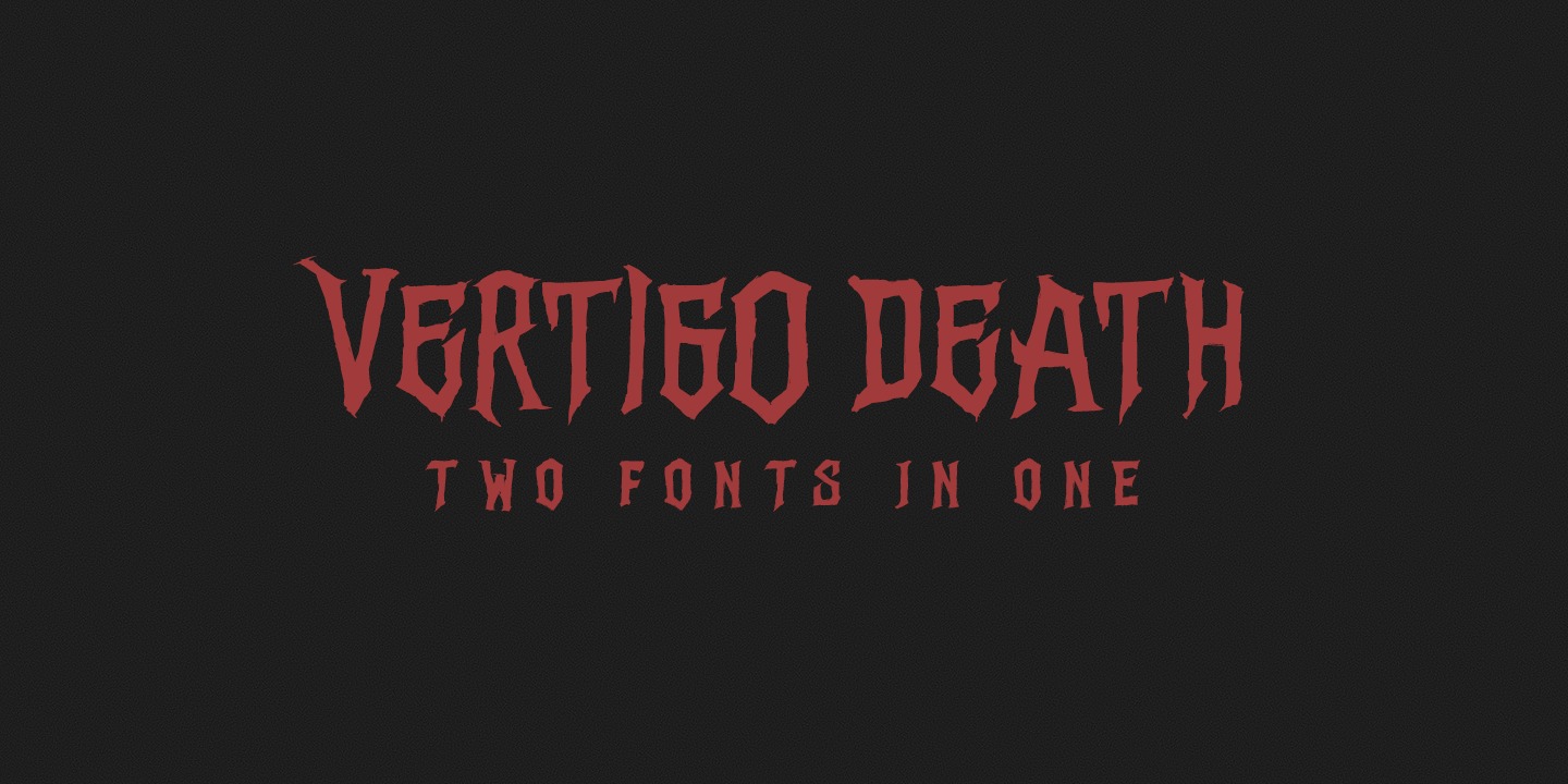 Пример шрифта Vertigo Death