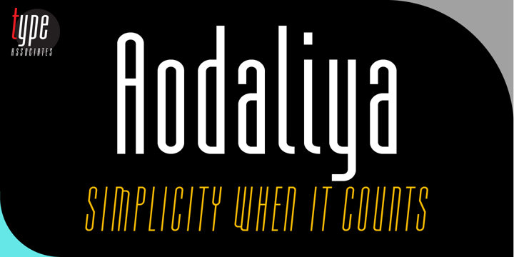 Пример шрифта Aodaliya