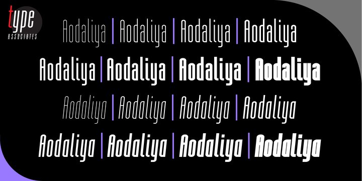 Пример шрифта Aodaliya Extra Bold Italic