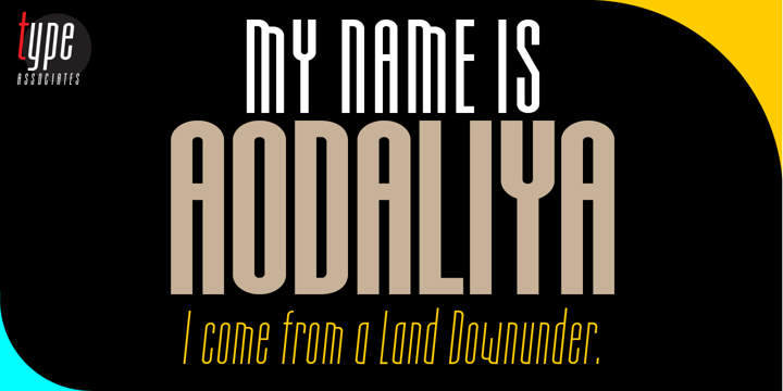 Пример шрифта Aodaliya SemiBold Italic