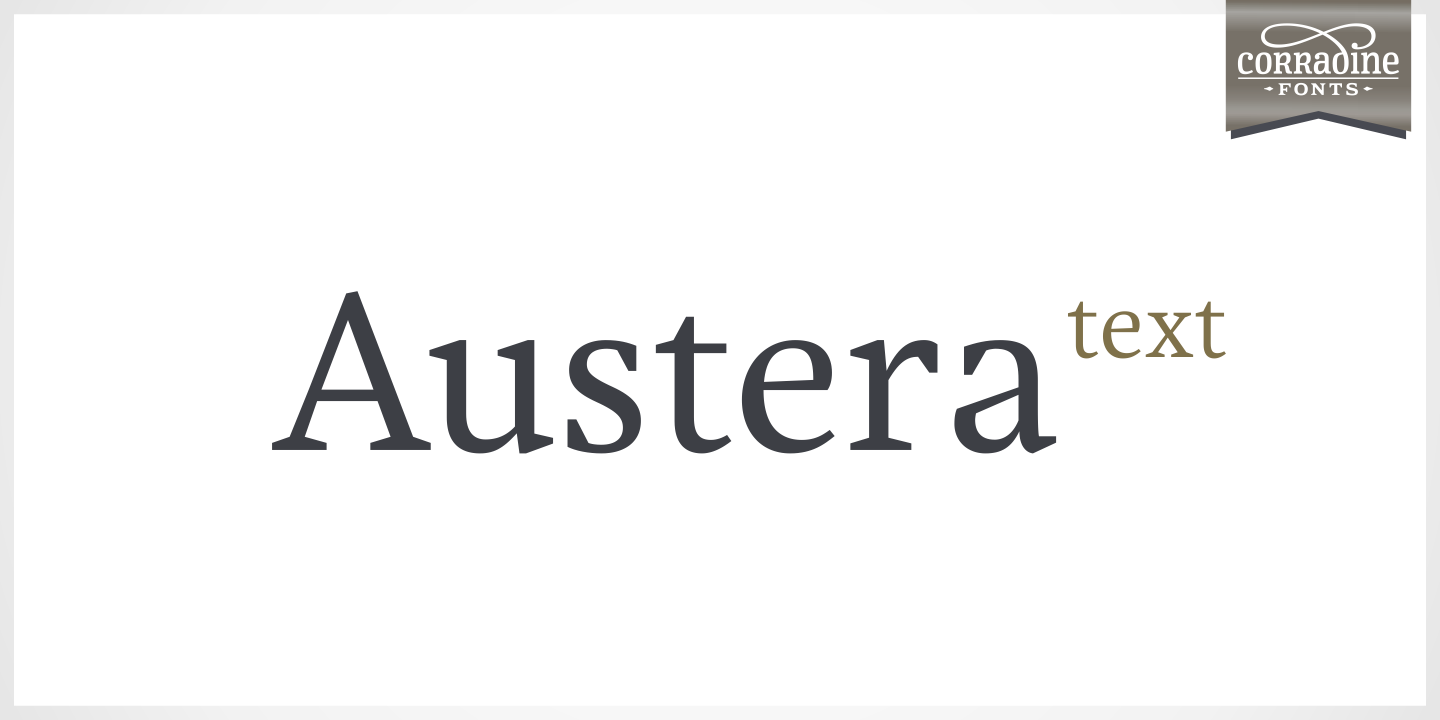 Пример шрифта Austera Text