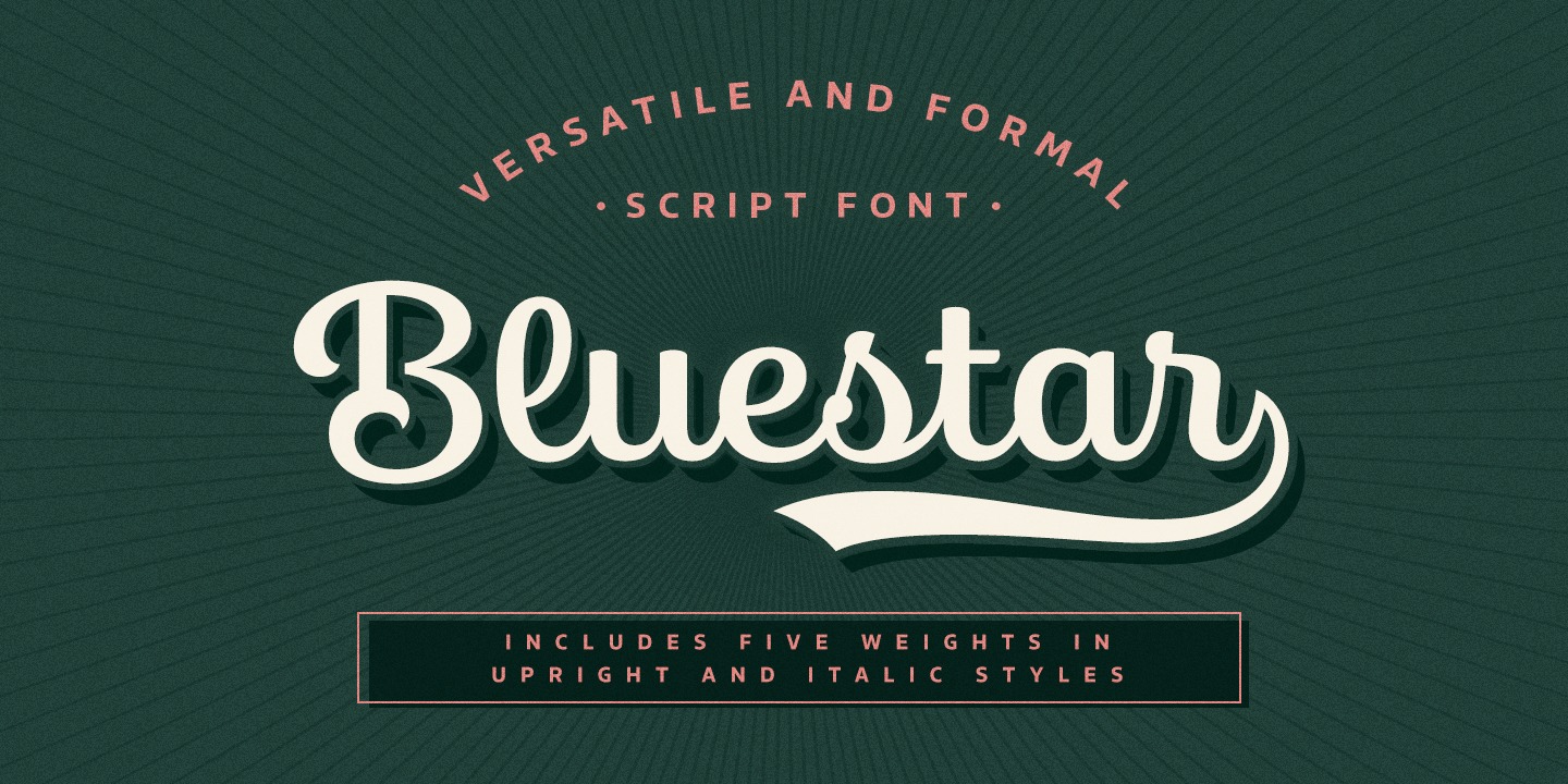 Пример шрифта Bluestar