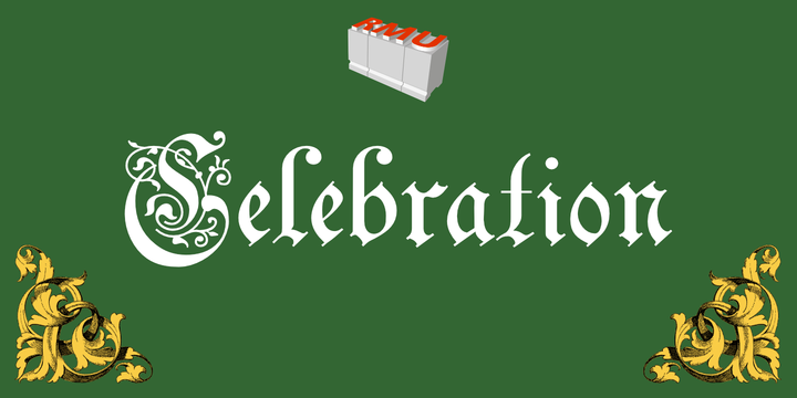 Пример шрифта Celebration
