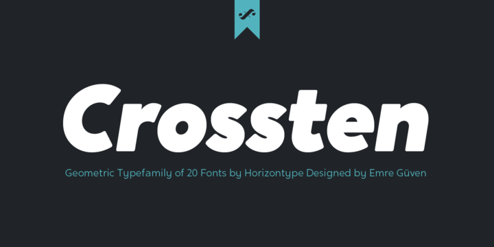 Пример шрифта Crossten