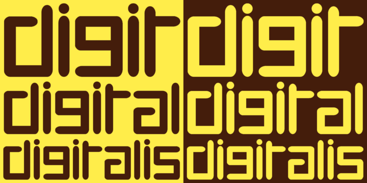 Пример шрифта Digitalis Regular