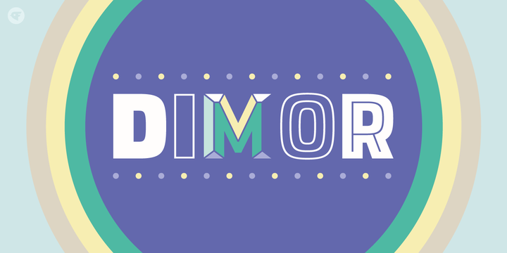 Пример шрифта Dimor