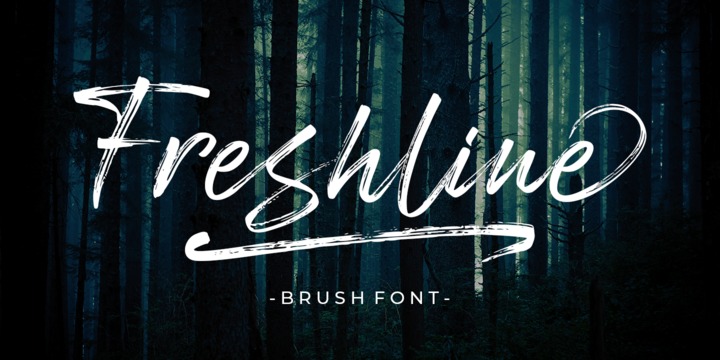Пример шрифта Freshline