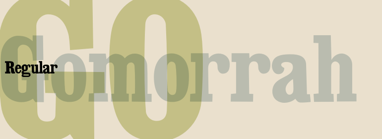 Пример шрифта Gomorrah