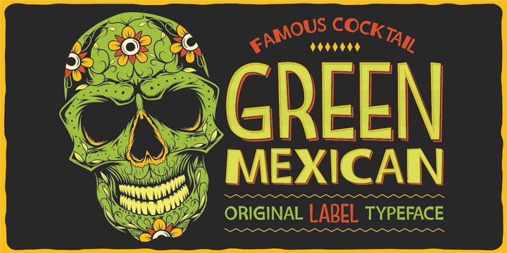 Пример шрифта Green Mexican