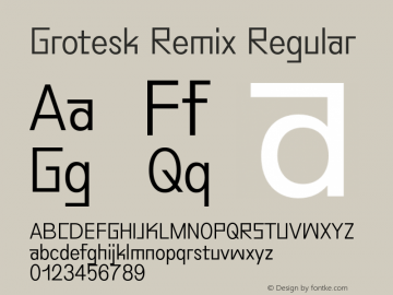 Пример шрифта Grotesk Remix